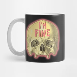 I'm fine skull mental health awareness Mug